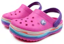 Lookbook (Preschool) Crocs Crocband Wavy Band Small Crocs Casual Pink Purple Sandals 'Pink Purple' 205697-6L0