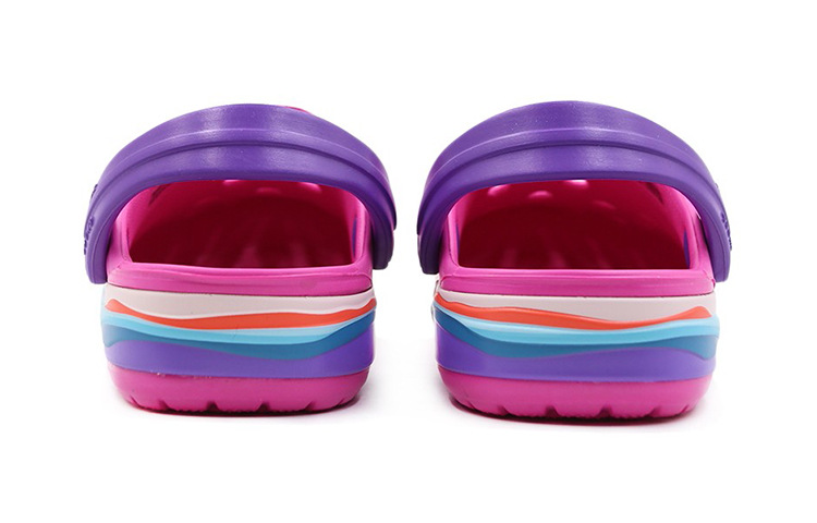 Purchase (Preschool) Crocs Crocband Wavy Band Small Crocs Casual Pink Purple Sandals 'Pink Purple' 205697-6L0