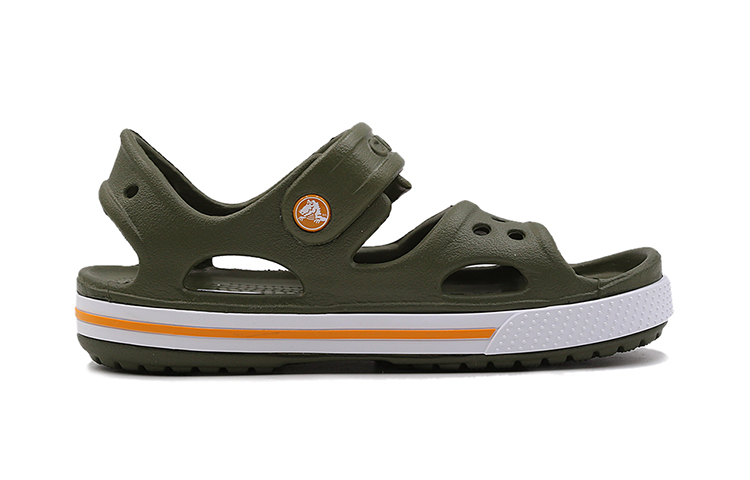 Order (Preschool) Crocs Flat Casual Army Green Sandals 14854-309