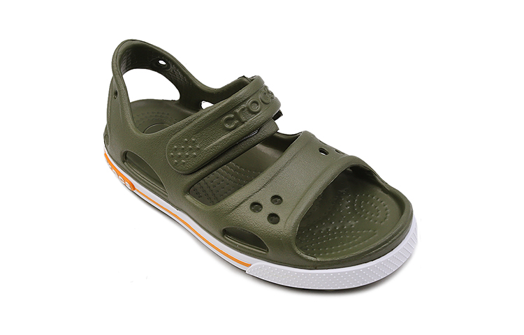 Lookbook (Preschool) Crocs Flat Casual Army Green Sandals 14854-309
