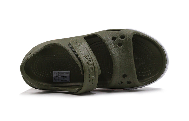 Shop (Preschool) Crocs Flat Casual Army Green Sandals 14854-309