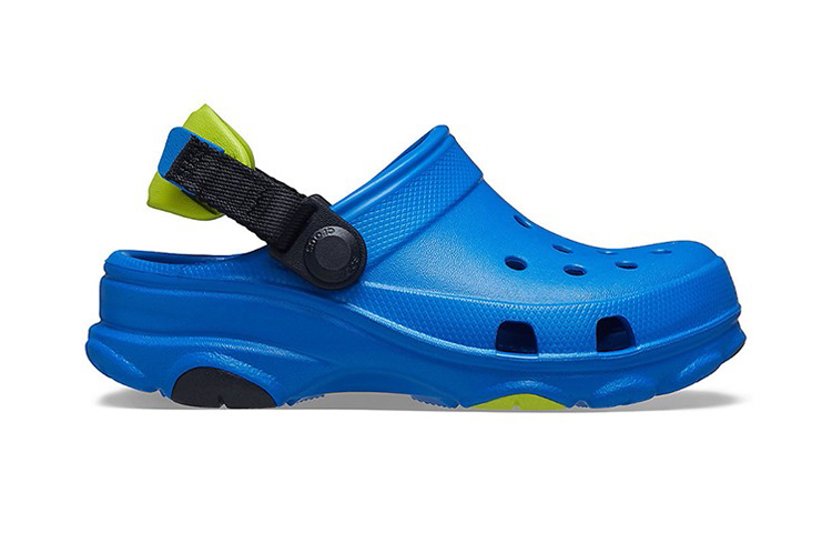 Order (PS) Crocs Flache Absatz Blaue Sandalen 207011-4JL