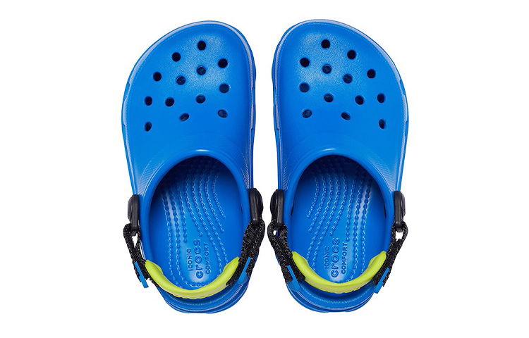 Purchase (PS) Crocs Flache Absatz Blaue Sandalen 207011-4JL