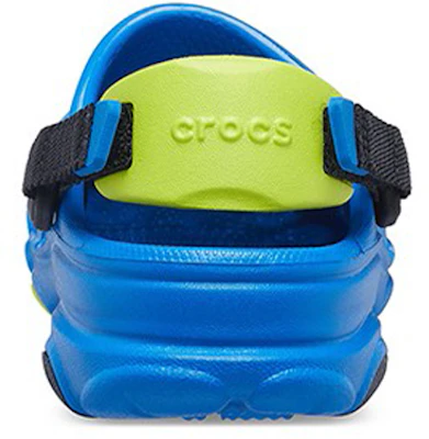 (PS) Crocs Flache Absatz Blaue Sandalen 207011-4JL Details for (PS) Crocs Flache Absatz Blaue Sandalen 207011-4JL