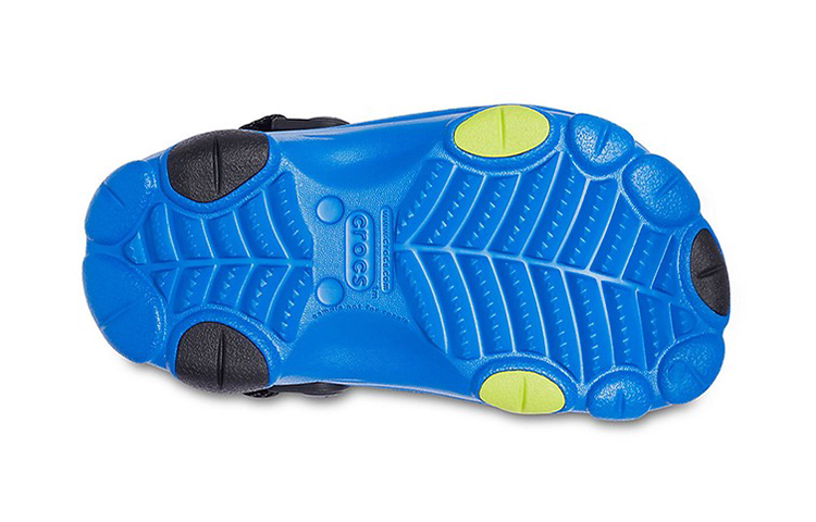Sizing (PS) Crocs Flache Absatz Blaue Sandalen 207011-4JL
