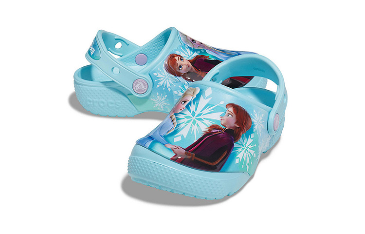 Shop (Preschool) Crocs Frozen Printing Outdoor Flat Heel Sports Blue Sandals 207078-4O9