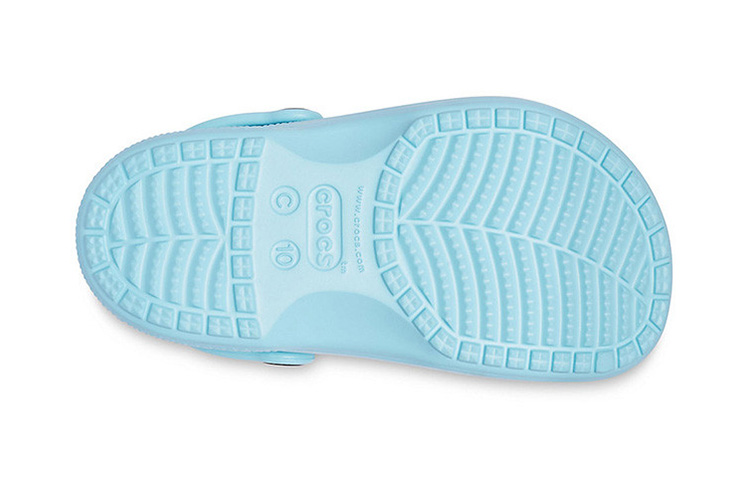 Sizing (Preschool) Crocs Frozen Printing Outdoor Flat Heel Sports Blue Sandals 207078-4O9