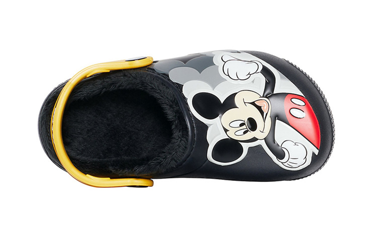 Lookbook (Preschool) Crocs Fun Lab Mickey Fuzz Lined Clog 'Black' 206553-001