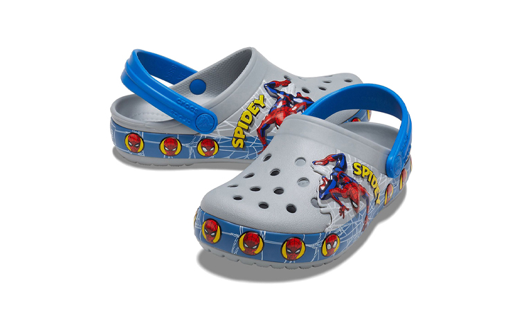 Shop (Preschool) Crocs Fun Lab Sports sandals 'Gray Blue Red' 206374-007