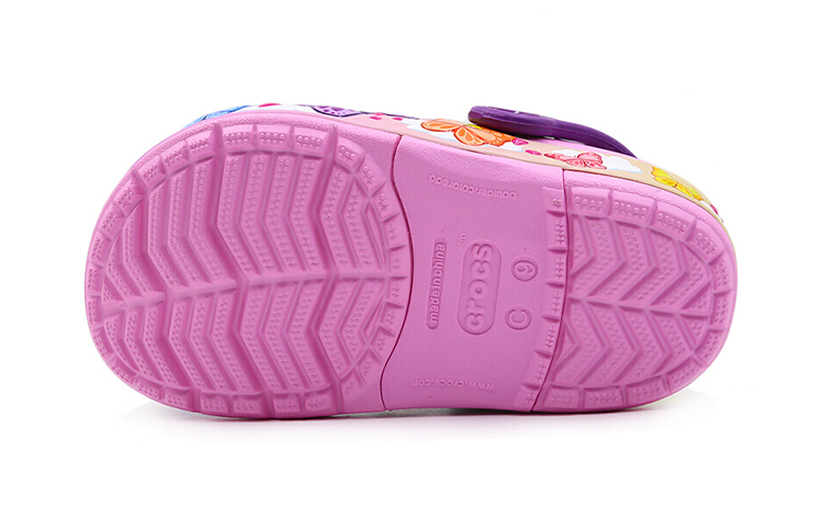 Purchase (Preschool) Crocs Funny Butterfly Outdoor Flat Heel Sports Pink Sandals 205649-6I2