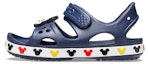 Buy (PS) Kasut Sandal Crocs Velcro Mickey Lucu Outdoor Biru Tua Tumit Rata Terbuka 206171-410