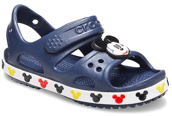 (Preschool) Crocs Funny Mickey Velcro Outdoor Open Toe Flat Heel Sports Deep Blue Sandals 206171-410 Lookbook (Preschool) Crocs Funny Mickey Velcro Outdoor Open Toe Flat Heel Sports Deep Blue Sandals 206171-410