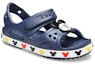 Lookbook (PS) Crocs 搞笑米奇魔术贴户外露趾运动深蓝色平底凉鞋 206171-410