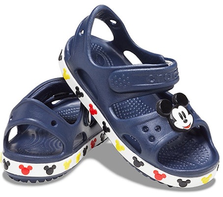 (Preschool) Crocs Funny Mickey Velcro Outdoor Open Toe Flat Heel Sports Deep Blue Sandals 206171-410 Shop (Preschool) Crocs Funny Mickey Velcro Outdoor Open Toe Flat Heel Sports Deep Blue Sandals 206171-410