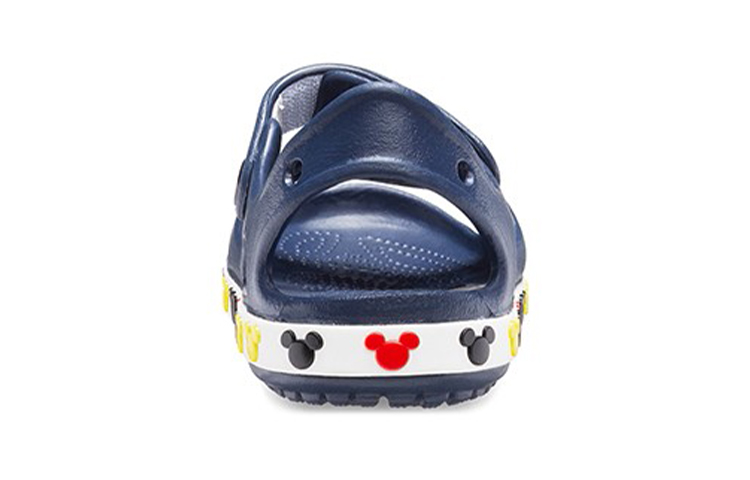 Details for (Preschool) Crocs Funny Mickey Velcro Outdoor Open Toe Flat Heel Sports Deep Blue Sandals 206171-410