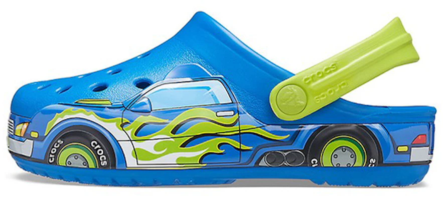 (Preschool) Crocs Funny Pattern Flat Heel Sports Blue Sandals 207074-4JL Buy (Preschool) Crocs Funny Pattern Flat Heel Sports Blue Sandals 207074-4JL
