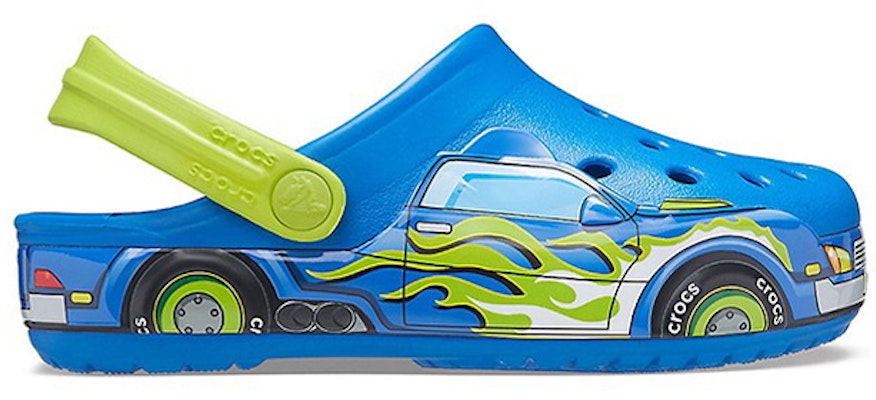 (Preschool) Crocs Funny Pattern Flat Heel Sports Blue Sandals 207074-4JL Order (Preschool) Crocs Funny Pattern Flat Heel Sports Blue Sandals 207074-4JL