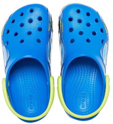 (Preschool) Crocs Funny Pattern Flat Heel Sports Blue Sandals 207074-4JL Purchase (Preschool) Crocs Funny Pattern Flat Heel Sports Blue Sandals 207074-4JL
