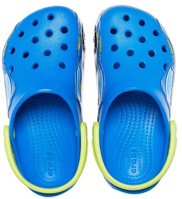 (Preschool) Crocs Funny Pattern Flat Heel Sports Blue Sandals 207074-4JL Purchase (Preschool) Crocs Funny Pattern Flat Heel Sports Blue Sandals 207074-4JL