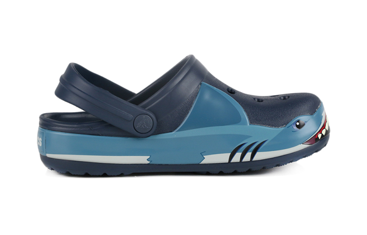 Order (PS) Crocs Lucu Ikan Yu Kasut Pantai Biru Gelap 206159-410
