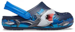 Order (PS) Crocs 搞笑鲨鱼图案户外平底运动深蓝色凉鞋 207070-410