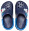 Purchase (PS) Crocs 搞笑鲨鱼图案户外平底运动深蓝色凉鞋 207070-410