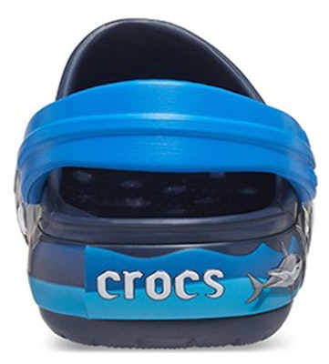 (Preschool) Crocs Funny Shark Pattern Outdoor Flat Heel Sports Deep Blue Sandals 207070-410 Details for (Preschool) Crocs Funny Shark Pattern Outdoor Flat Heel Sports Deep Blue Sandals 207070-410