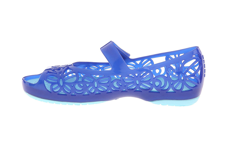 (Preschool) Crocs Isabella 'Floral Cut-Out Blue' 203281-4CT