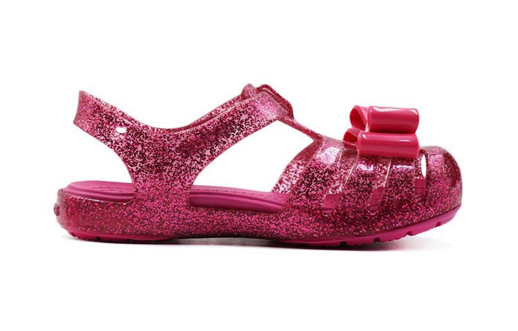 Order (Preschool) Crocs Isabella Bow 'Candy Pink Sparkle' 205382-6X0