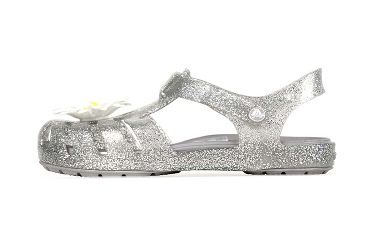 (Preschool) Crocs Isabella Charm Minimalistic Casual Sandals Silver 205535-040