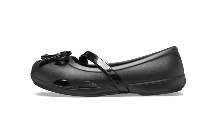 (Preschool) Crocs Lina Bow Charm Flat 'Black' 206263-001