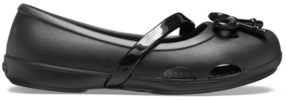 (Preschool) Crocs Lina Bow Charm Flat 'Black' 206263-001 Order (Preschool) Crocs Lina Bow Charm Flat 'Black' 206263-001
