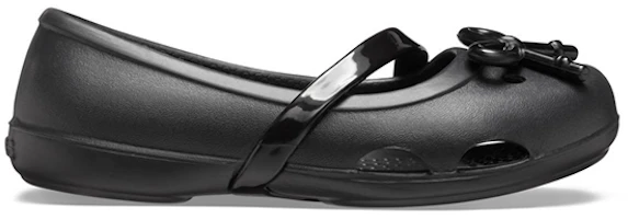 Order (Preschool) Crocs Lina Bow Charm Flat 'Black' 206263-001
