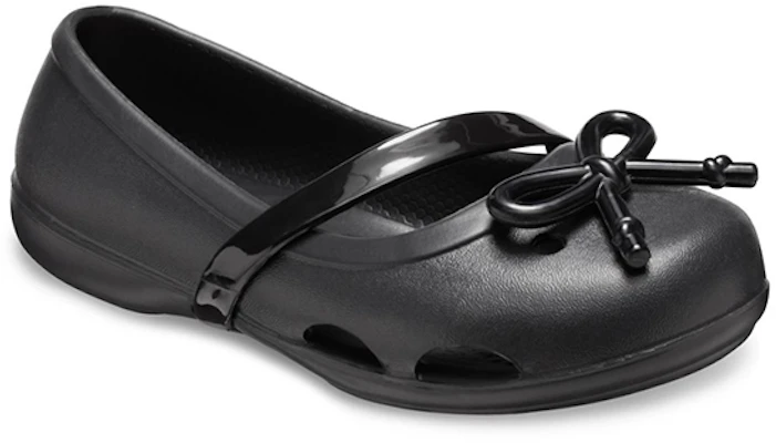 (Preschool) Crocs Lina Bow Charm Flat 'Black' 206263-001 Lookbook (Preschool) Crocs Lina Bow Charm Flat 'Black' 206263-001