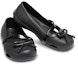 Shop (Preschool) Crocs Lina Bow Charm Flat 'Black' 206263-001