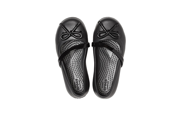 Purchase (Preschool) Crocs Lina Bow Charm Flat 'Black' 206263-001