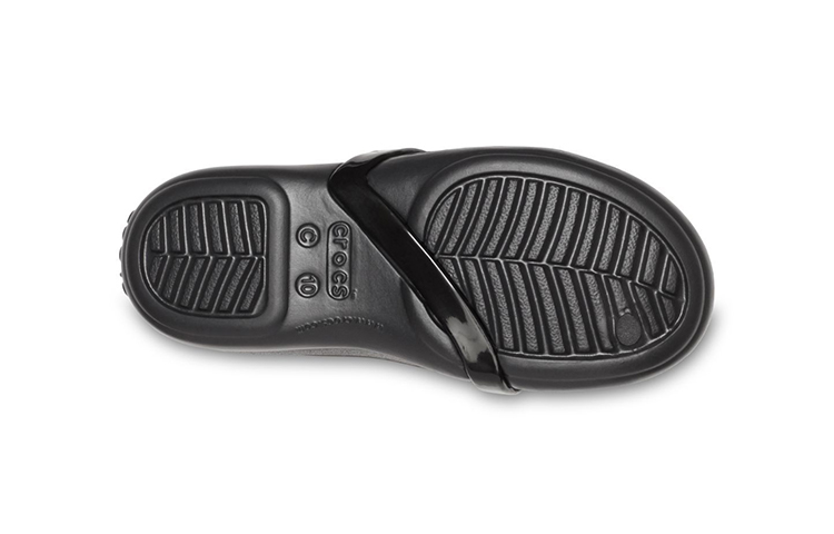 Sizing (Preschool) Crocs Lina Bow Charm Flat 'Black' 206263-001