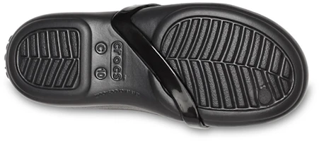 Sizing (Preschool) Crocs Lina Bow Charm Flat 'Black' 206263-001