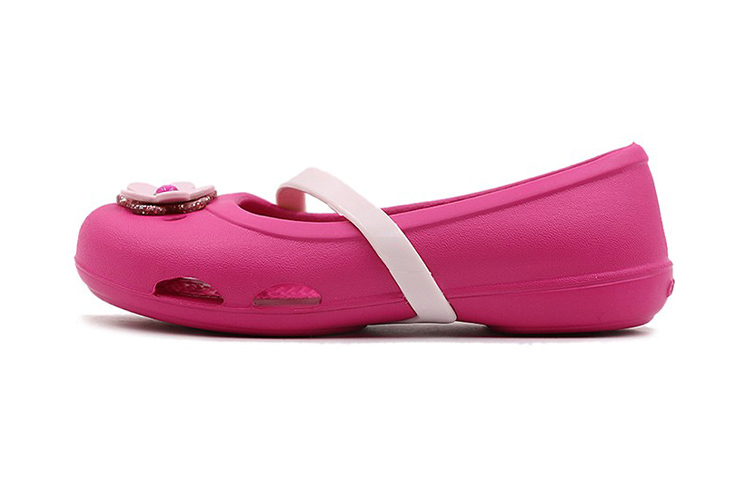 (Preschool) Crocs Lina Charm Flat 'Raspberry Pink' 205529-6X0