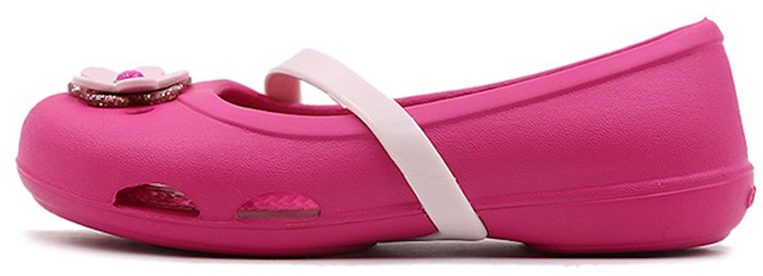 (Preschool) Crocs Lina Charm Flat 'Raspberry Pink' 205529-6X0 Buy (Preschool) Crocs Lina Charm Flat 'Raspberry Pink' 205529-6X0