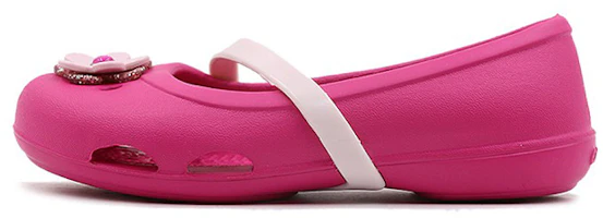 (Preschool) Crocs Lina Charm Flat 'Raspberry Pink' 205529-6X0 (Preschool) Crocs Lina Charm Flat 'Raspberry Pink' 205529-6X0
