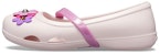 (PS) Sandal Crocs Lina Charm Flat Bunga Merah Jambu Pucat. 205529-6PI