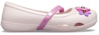 (PS) Sandal Crocs Lina Charm Flat Bunga Merah Jambu Pucat. 205529-6PI