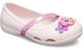 (PS) Sandal Crocs Lina Charm Flat Bunga Merah Jambu Pucat. 205529-6PI