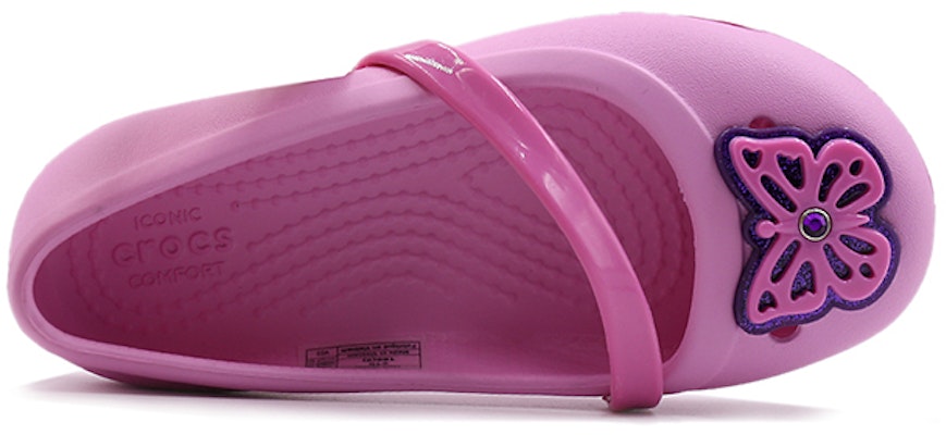 (Preschool) Crocs Lina Flat Small Casual Pink Sandals 205040-6I2 Shop (Preschool) Crocs Lina Flat Small Casual Pink Sandals 205040-6I2