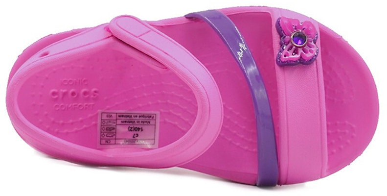 (Preschool) Crocs Lina Sandal 'Pink Magic Tape' 205043-6U9 Lookbook (Preschool) Crocs Lina Sandal 'Pink Magic Tape' 205043-6U9
