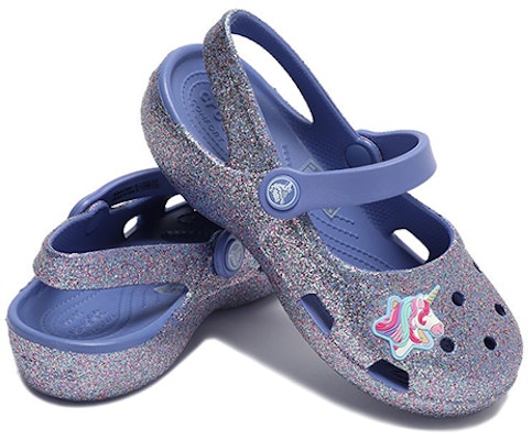 (Preschool) Crocs Outdoor Flat Heel Shiny Sports Blue Sandals 206370-434 Shop (Preschool) Crocs Outdoor Flat Heel Shiny Sports Blue Sandals 206370-434