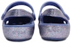 Purchase (PS) Sandal Crocs Sukan Biru Berkilau Tumit Rata Luar. 206370-434