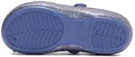 Details for (PS) Sandal Crocs Sukan Biru Berkilau Tumit Rata Luar. 206370-434