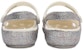 (PS) Sandal Crocs Sukan Perak Berkilat Tumit Rata Lelaki dan Wanita. 206370-93R